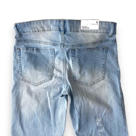 NWT Rue21 Women’s size 6 Mid Rise Jegging Skinny Jeans 28 x 34 Light Wash long - Picture 8 of 8